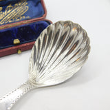 Georgian Sterling Silver Scallop Bowl Caddy Spoon 1788 Charles Hougham