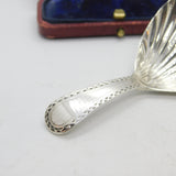 Georgian Sterling Silver Scallop Bowl Caddy Spoon 1788 Charles Hougham