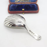 Georgian Sterling Silver Scallop Bowl Caddy Spoon 1788 Charles Hougham