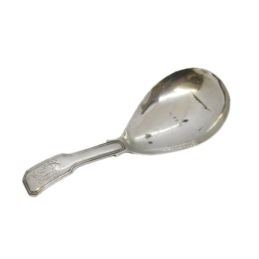 George III Sterling Silver Tea Caddy Spoon Antique 1817 Birmingham J Willmore