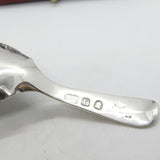 Georgian Sterling Silver Bright Cut Tea Caddy Spoon 1801 London Antique