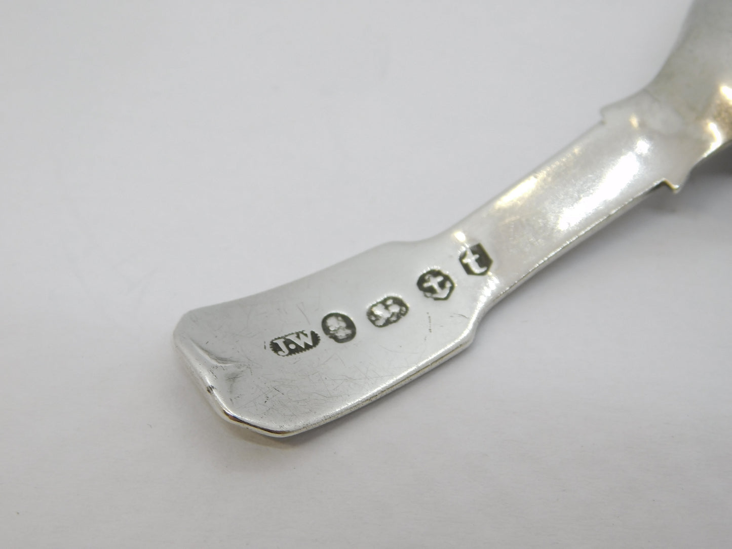 George III Sterling Silver Tea Caddy Spoon Antique 1817 Birmingham J Willmore