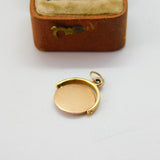 10ct Rose Gold Spinner Charm Pendant Antique c1920 Art Deco