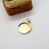 10ct Rose Gold Spinner Charm Pendant Antique c1920 Art Deco