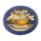 Victorian Grand Tour Micro Mosaic Doves of Pliny Plaque Antique c1840