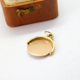 10ct Rose Gold Spinner Charm Pendant Antique c1920 Art Deco