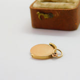 10ct Rose Gold Spinner Charm Pendant Antique c1920 Art Deco
