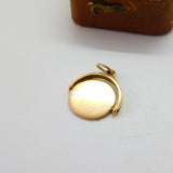 10ct Rose Gold Spinner Charm Pendant Antique c1920 Art Deco