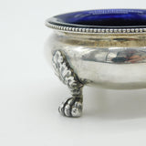 George IV Pair of Sterling Silver Paw Foot Salt Cellars Antique 1823 London