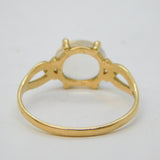 9ct Yellow Gold & Cabochon-Cut Moonstone Dress Ring Vintage Birmingham