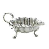 George II Sterling Silver Floral Pattern Small Sauce Boat Antique 1754 London