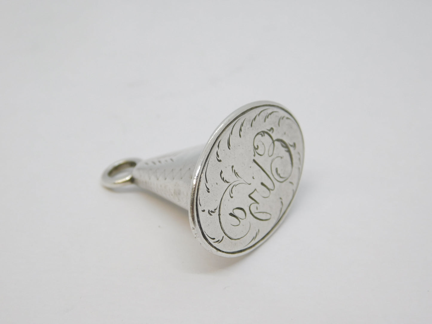 George III Sterling Silver Welsh Hat 'Eliza' Fob Seal Antique 1798 Birmingham