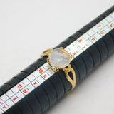 9ct Yellow Gold & Cabochon-Cut Moonstone Dress Ring Vintage Birmingham