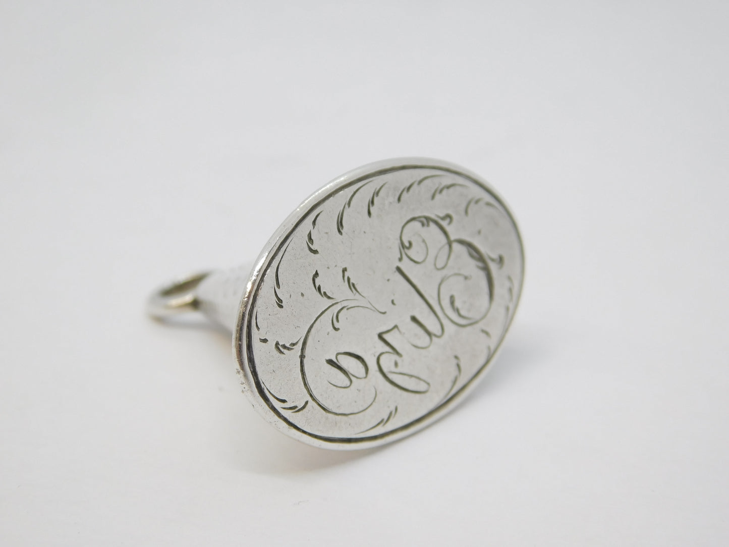 George III Sterling Silver Welsh Hat 'Eliza' Fob Seal Antique 1798 Birmingham