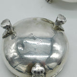 George IV Pair of Sterling Silver Paw Foot Salt Cellars Antique 1823 London