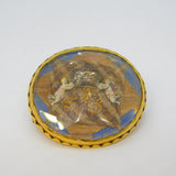 Commonwealth-era Stewart Crystal Gold Hairwork Mourning Brooch for Sir Thomas Dickinson M.P 1676 Antique