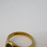 9ct Yellow Gold & Onyx Set Signet Ring Vintage 1966 Birmingham
