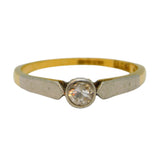 Victorian 18ct Yellow Gold & 0.2ct Diamond Solitaire Dress Ring Antique c1890