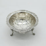 Irish Edwardian Sterling Silver Animal Pattern Treat Bowl Antique 1908 Dublin