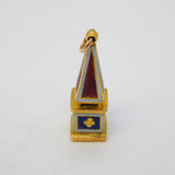 Georgian 15ct Yellow Gold & Enamel Obelisk Mourning Fob Antique c1800