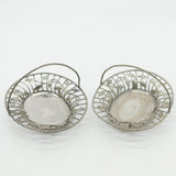 George III Pair of Sterling Silver Crested Sweet Treat Dishes Antique c1790