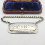 Georgian Sterling Silver Brandy Decanter Label Antique 1809 Birmingham