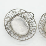 George III Pair of Sterling Silver Crested Sweet Treat Dishes Antique c1790
