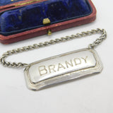 Georgian Sterling Silver Brandy Decanter Label Antique 1809 Birmingham