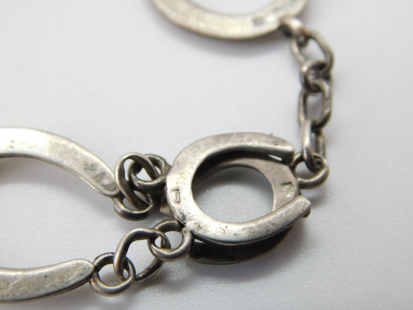 Sterling Silver Lucky Horseshoe Pattern Bracelet 1951 Birmingham Brook & Son