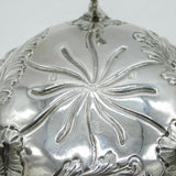 Irish Edwardian Sterling Silver Animal Pattern Treat Bowl Antique 1908 Dublin