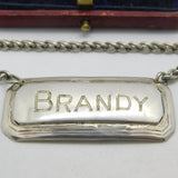 Georgian Sterling Silver Brandy Decanter Label Antique 1809 Birmingham