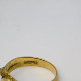 9ct Yellow Gold Entwined Snakes Serpent Dress Ring Vintage 1986 London