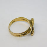 9ct Yellow Gold Entwined Snakes Serpent Dress Ring Vintage 1986 London