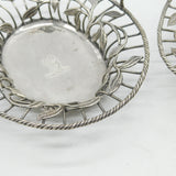 George III Pair of Sterling Silver Crested Sweet Treat Dishes Antique c1790