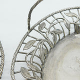 George III Pair of Sterling Silver Crested Sweet Treat Dishes Antique c1790