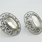George III Pair of Sterling Silver Crested Sweet Treat Dishes Antique c1790