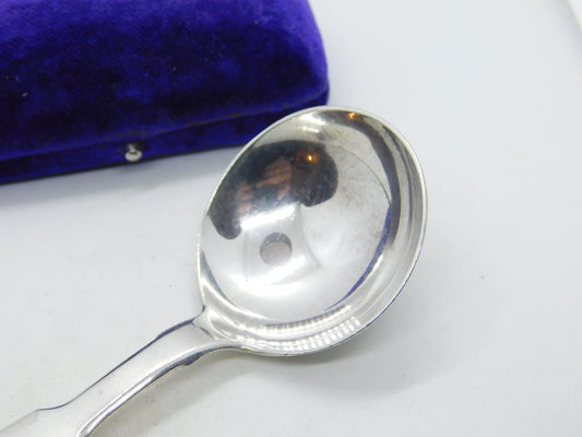 Victorian Sterling Silver Fiddle Pattern Tea Caddy Spoon Antique 1849 London