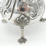 Victorian Sterling Silver Floral Pattern Cream Jug Antique 1854 London