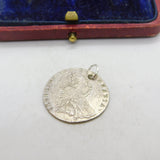 King George III Silver Sixpence Coin Charm or Pendant 1787 Fine Condition