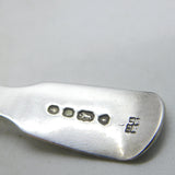 Victorian Sterling Silver Fiddle Pattern Tea Caddy Spoon Antique 1849 London