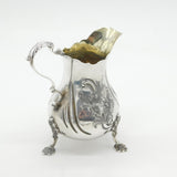Victorian Sterling Silver Floral Pattern Cream Jug Antique 1854 London
