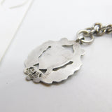 Edwardian Sterling Silver Trombone Link Albert Watch Chain 1902 Birmingham