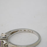 9ct White Gold, Amethyst & 0.15ct Diamond Dress Ring Vintage London