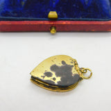 Edwardian Gilt Metal & Red Enamel Coronation Photobook Charm Antique c1902