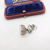 Victorian Sterling Silver Uncut Swan Form Fob Seal Stamp Pendant c1880 Antique