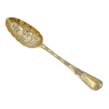 George II Sterling Silver Gilt Ivy Pattern Dessert Tablespoon Antique 1739 London
