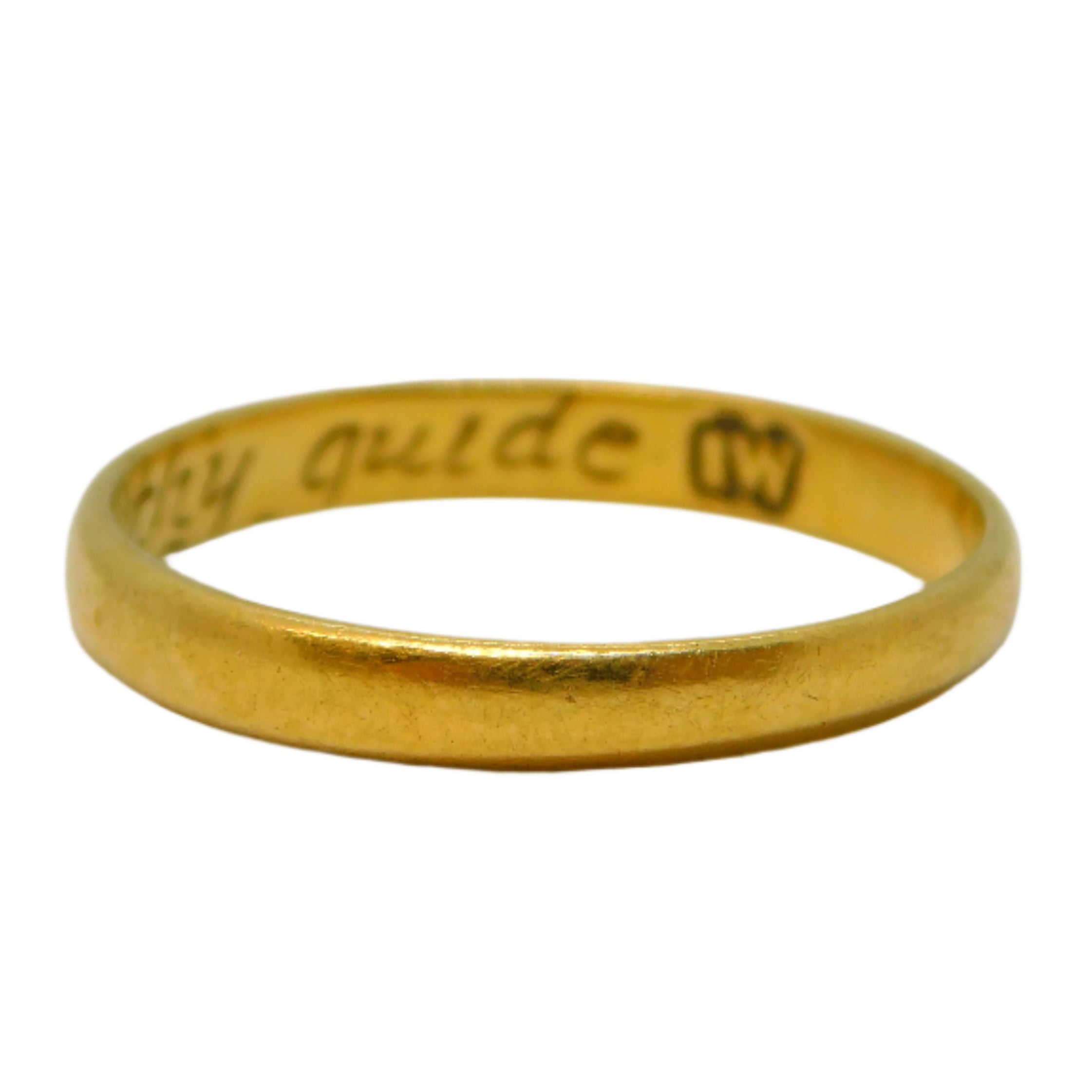 Early Georgian Gold Posey Posie Ring Jewellery Antique