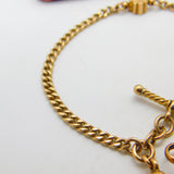9ct Gold Albertina Watch Chain Bracelet with Tassel Fob Antique Victorian c1860