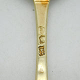 George II Sterling Silver Gilt Ivy Pattern Dessert Tablespoon Antique 1739 London