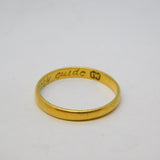 George I 22ct Gold Posey Ring 'Let Virtue Bee Thy Guide' Antique c1725 London
